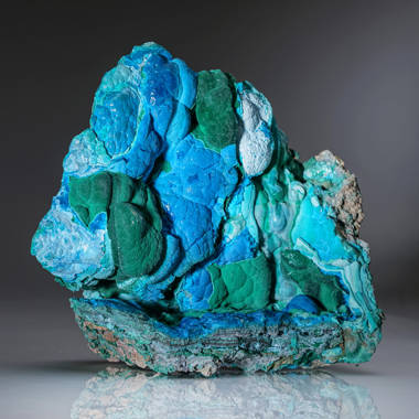 Botryoidal Malachite on Chrysocolla Specimen on sale Raw Natural from the Congo